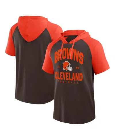 Logo Athletic Men's Brown Cleveland Browns Prime Hoodie T-shirt