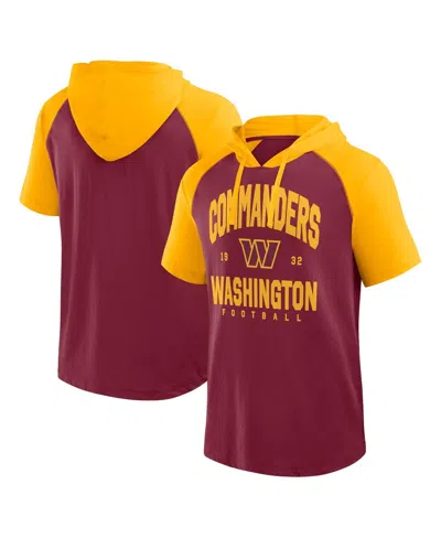 Logo Athletic Men's Burgundy Washington Commanders Prime Hoodie T-shirt