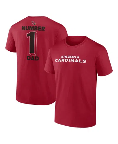 Logo Athletic Men's Cardinal Arizona Cardinals 1 Dad Jersey T-shirt In Red