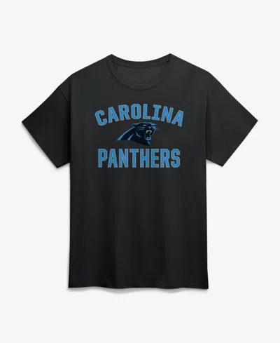 Logo Athletic Men's Carolina Panthers Arch Victory Crewneck Classic-fit T-shirt In Black