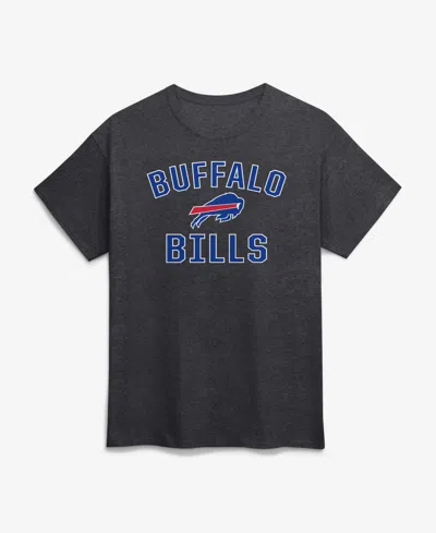 Logo Athletic Men's Charcoal Buffalo Bills Cotton Victory Arch T-shirt In Black