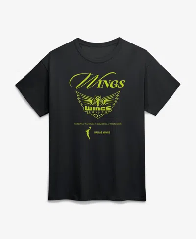 Logo Athletic Men's Dallas Wings In Motion Screen-printed Crewneck T-shirt In Black