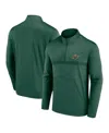 Logo Athletic Men's Dark Heather Green Minnesota Wild Head-to-head Raglan Quarter-zip Sweatshirt