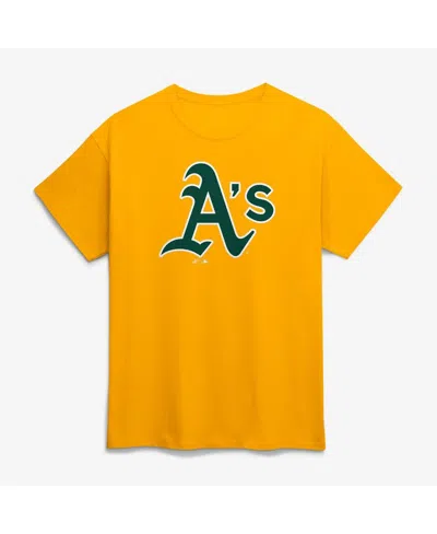 Logo Athletic Men's Gold Athletics Logo T-shirt In Yellow