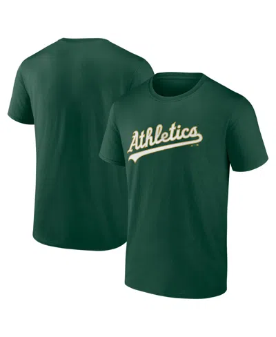 Logo Athletic Men's Green Athletics Wordmark T-shirt