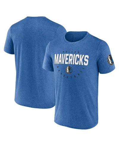 Logo Athletic Men's Heather Blue Dallas Mavericks Block Practice Performance T-shirt