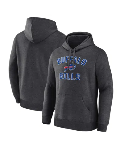 Logo Athletic Men's Heather Charcoal Buffalo Bills Arch Victory Hoodie In Black