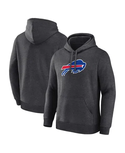 Logo Athletic Men's Heather Charcoal Buffalo Bills Primary Logo Hoodie In Multi