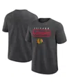 Logo Athletic Men's Heather Charcoal Chicago Blackhawks Top Notch T-shirt In Gray