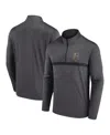 Logo Athletic Men's Heather Charcoal Vegas Golden Knights Head-to-head Raglan Quarter-zip Top In Heather Charcoal