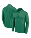 Logo Athletic Men's Heather Kelly Green Dallas Stars Head-to-head Raglan Quarter-zip Sweatshirt