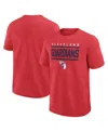 Logo Athletic Men's Heather Red Cleveland Guardians Top Notch T-shirt In Red