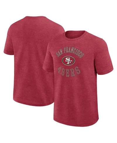 Logo Athletic Men's Heather Scarlet San Francisco 49ers Success T-shirt In Red