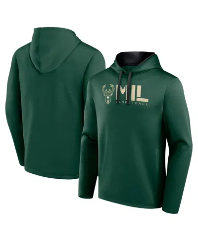 Logo Athletic Men's Hunter Green Milwaukee Bucks Head Start Pullover Hoodie