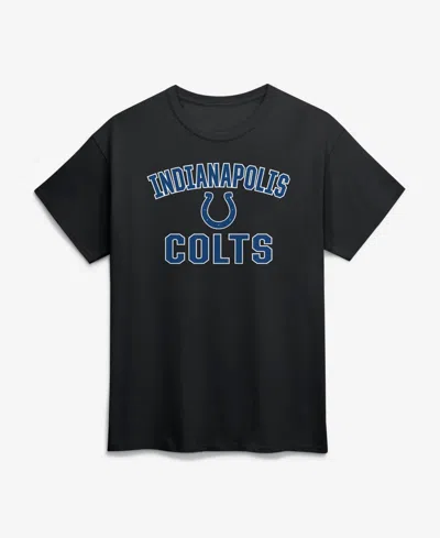 Logo Athletic Men's Indianapolis Colts Victory Arch Cotton Crewneck T-shirt In Black