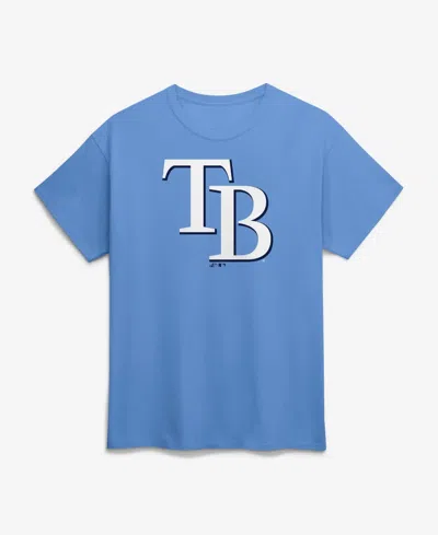 Logo Athletic Light Blue Tampa Bay Rays Official Logo T-shirt