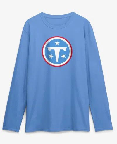 Logo Athletic Men's Light Blue Tennessee Titans Primary Logo Long Sleeve T-shirt