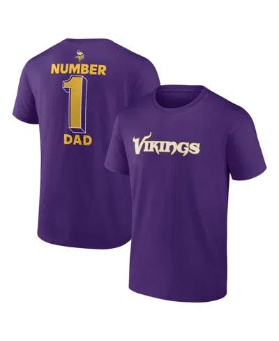 Logo Athletic Men's Â Purple Minnesota Vikings 1 Dad Jersey T-shirt