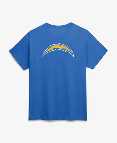 Logo Athletic Men's Los Angeles Chargers Crewneck Classic-fit Cotton T-shirt In Blue