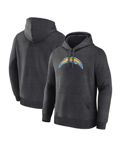 Logo Athletic Men's Los Angeles Chargers Graphic Midweight Fleece Pullover Hoodie In Gray