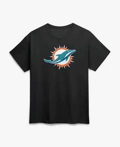 Logo Athletic Men's Miami Dolphins Short-sleeve Crewneck T-shirt In Black