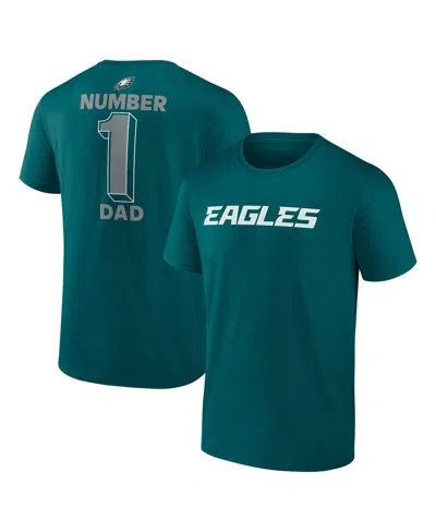 Logo Athletic Men's Midnight Green Philadelphia Eagles Dad Jersey T-shirt