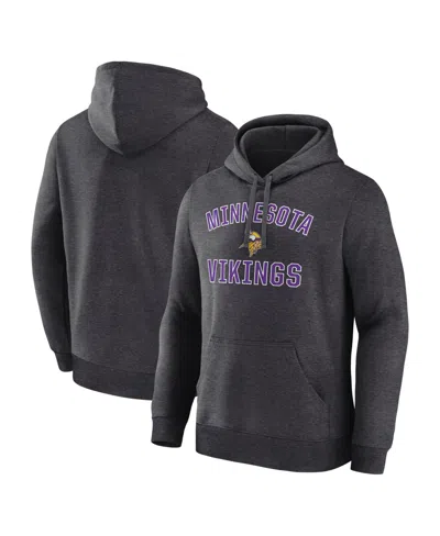 Logo Athletic Men's Minnesota Vikings Arch Victory Fleece Long-sleeve Hoodie In Black