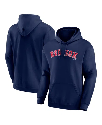 Logo Athletic Men's Navy Boston Red Sox Wordmark Hoodie In Blue