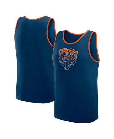 Logo Athletic Men's Navy Chicago Bears Unmatched Success Tank Top In Blue