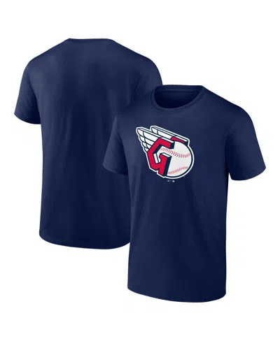 Logo Athletic Men's Navy Cleveland Guardians Logo T-shirt In Blue