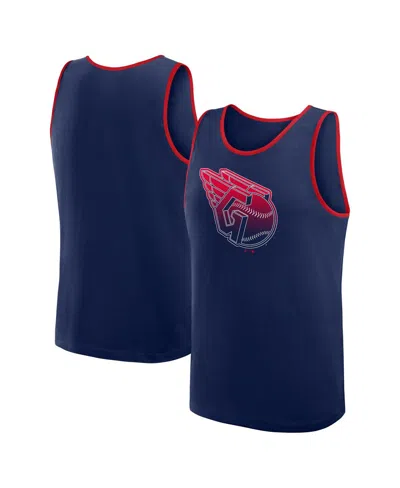 Logo Athletic Men's Navy Cleveland Guardians Unmatched Success Tank Top In Blue