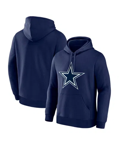 Logo Athletic Men's Navy Dallas Cowboys Primary Logo Hoodie In Blue