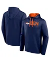 Logo Athletic Men's Navy Denver Broncos Head Start Pullover Hoodie In Blue