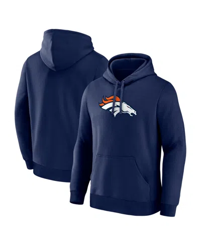 Logo Athletic Men's Navy Denver Broncos Primary Logo Hoodie In Multi