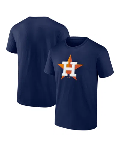 Logo Athletic Men's Navy Houston Astros Logo T-shirt In Blue