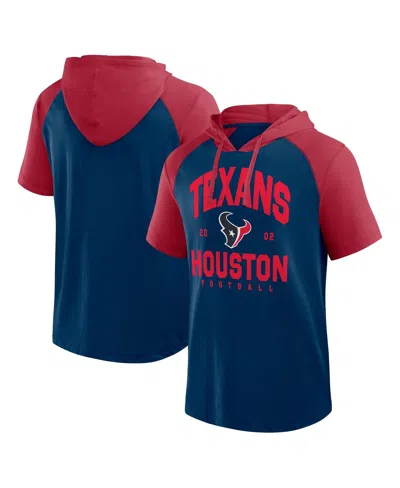 Logo Athletic Men's Navy Houston Texans Prime Hoodie T-shirt In Blue