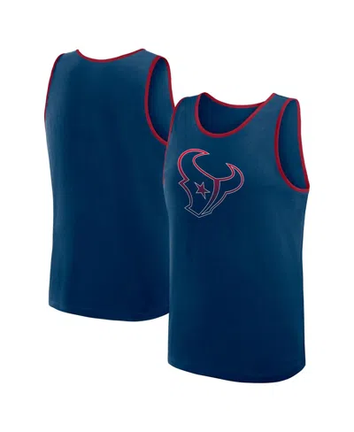Logo Athletic Men's Navy Houston Texans Unmatched Success Tank Top In Blue