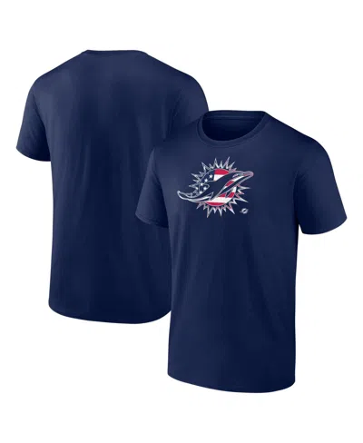Logo Athletic Men's Navy Miami Dolphins Americana T-shirt In Blue