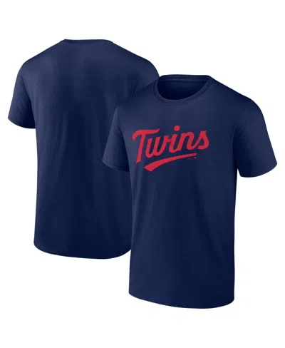 Logo Athletic Men's Navy Minnesota Twins Wordmark T-shirt In Blue