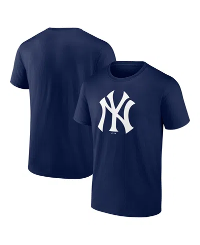 Logo Athletic Men's Navy New York Yankees Logo T-shirt In Blue
