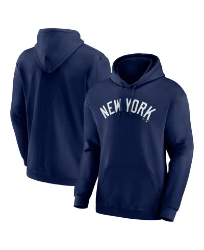 Logo Athletic Men's Navy New York Yankees Wordmark Hoodie In Blue