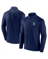 Logo Athletic Men's Navy Seattle Kraken Head-to-head Raglan Quarter-zip Top In Navy