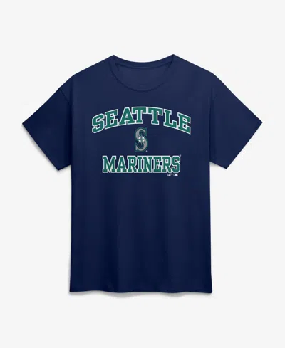 Logo Athletic Men's Navy Seattle Mariners Heart And Soul T-shirt In Blue
