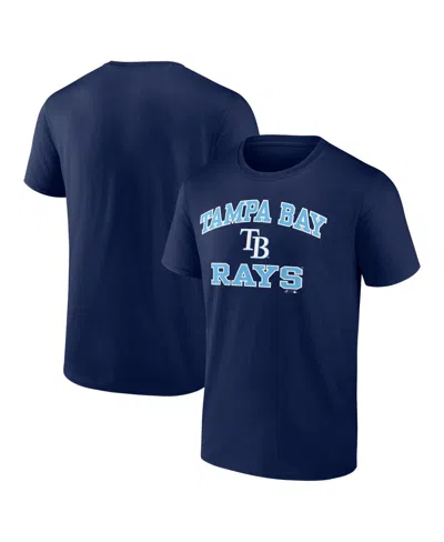 Logo Athletic Men's Navy Tampa Bay Rays Heart And Soul T-shirt In Blue