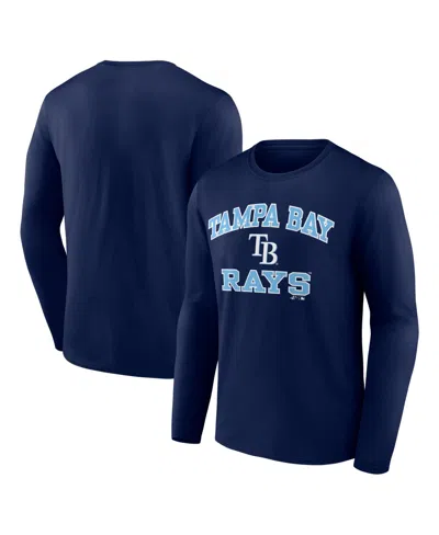Logo Athletic Men's Navy Tampa Bay Rays Heart Soullong Sleeves T-shirt