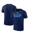 Logo Athletic Men's Navy Tennessee Titans Best Dad T-shirt