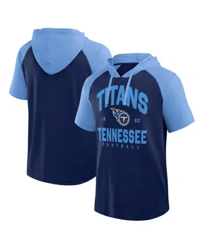 Logo Athletic Men's Navy Tennessee Titans Prime Hoodie T-shirt In Blue