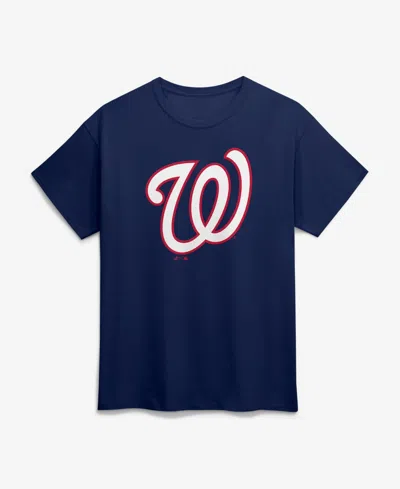 Logo Athletic Men's Navy Washington Nationals Logo T-shirt In Blue