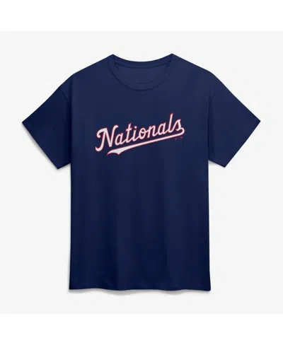 Logo Athletic Men's Navy Washington Nationals Wordmark T-shirt In Blue