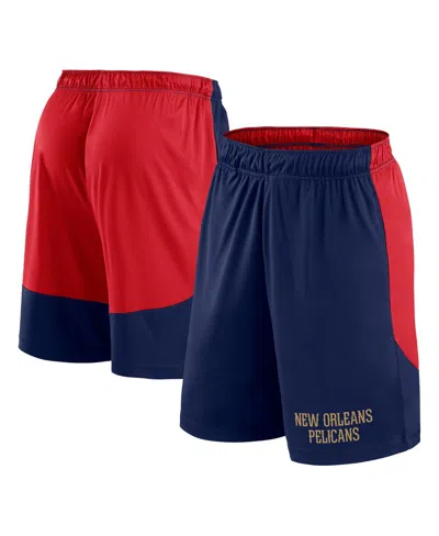 Logo Athletic Men's Navy/red New Orleans Pelicans Launch Performance Shorts In Multi